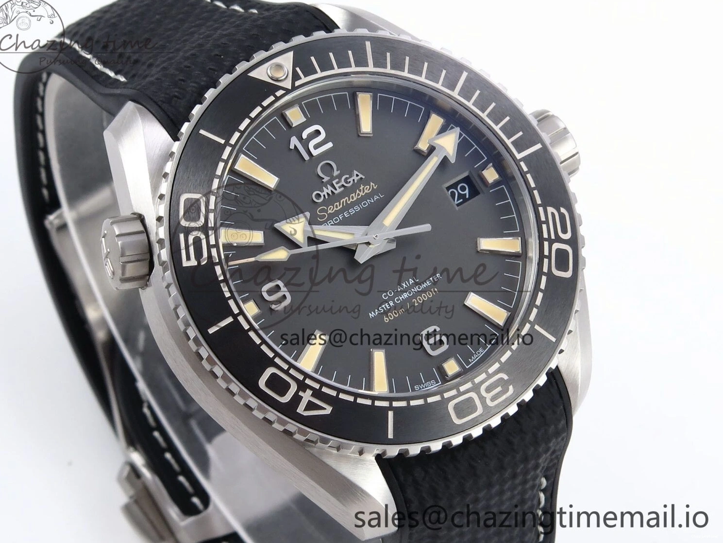 0307 AllSeason Planet Ocean 43.5mm SS VSF 1:1 Best Edition Gray Bezel Gray Dial on Black Rubber Strap A8900 Super Clone 7712